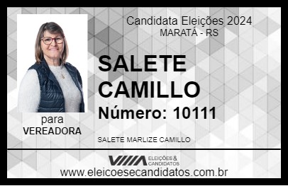 Candidato SALETE CAMILLO 2024 - MARATÁ - Eleições