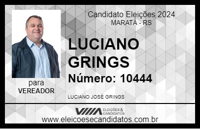 Candidato LUCIANO GRINGS 2024 - MARATÁ - Eleições