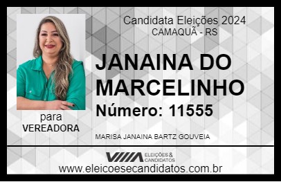 Candidato JANAINA DO MARCELINHO 2024 - CAMAQUÃ - Eleições