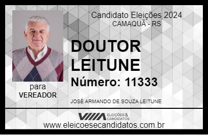 Candidato DOUTOR LEITUNE 2024 - CAMAQUÃ - Eleições