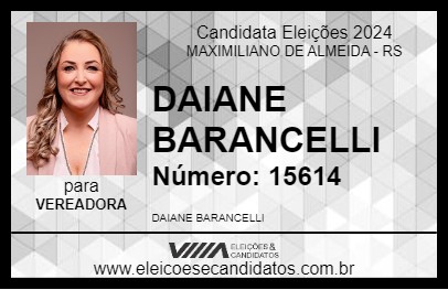 Candidato DAIANE BARANCELLI 2024 - MAXIMILIANO DE ALMEIDA - Eleições