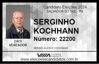 Candidato SERGINHO KOCHHANN 2024 - SALVADOR DO SUL - Eleições