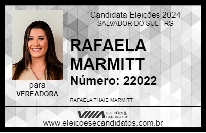 Candidato RAFAELA MARMITT 2024 - SALVADOR DO SUL - Eleições