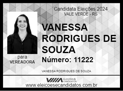 Candidato VANESSA RODRIGUES DE SOUZA 2024 - VALE VERDE - Eleições