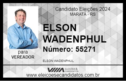 Candidato ELSON WADENPHUL 2024 - MARATÁ - Eleições