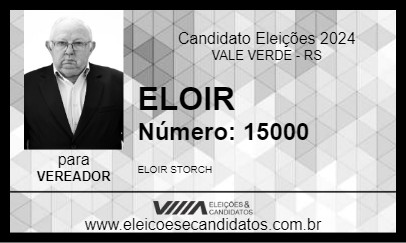 Candidato ELOIR 2024 - VALE VERDE - Eleições