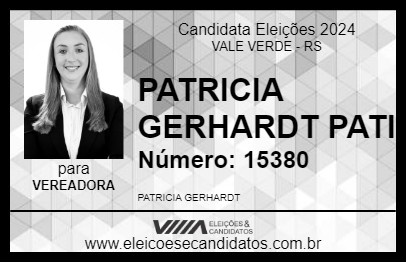 Candidato PATRICIA GERHARDT PATI 2024 - VALE VERDE - Eleições