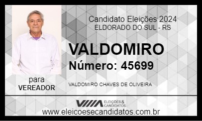 Candidato VALDOMIRO 2024 - ELDORADO DO SUL - Eleições