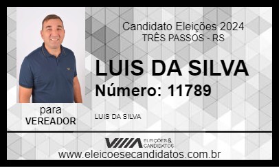 Candidato LUIS DA SILVA 2024 - TRÊS PASSOS - Eleições