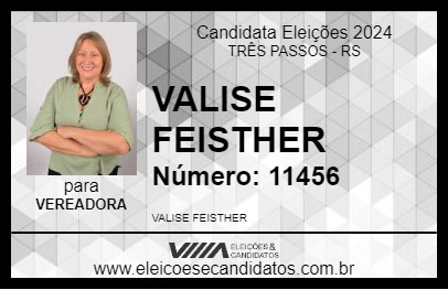 Candidato VALISE FEISTHER 2024 - TRÊS PASSOS - Eleições