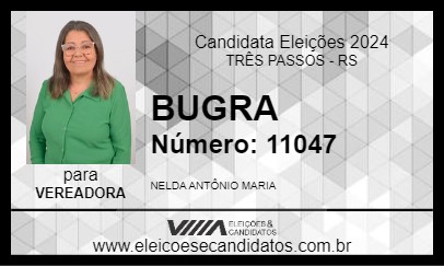 Candidato BUGRA 2024 - TRÊS PASSOS - Eleições