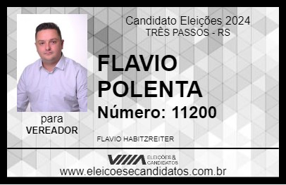 Candidato FLAVIO POLENTA 2024 - TRÊS PASSOS - Eleições