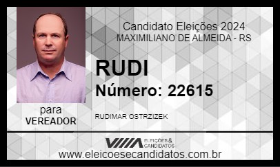 Candidato RUDI 2024 - MAXIMILIANO DE ALMEIDA - Eleições