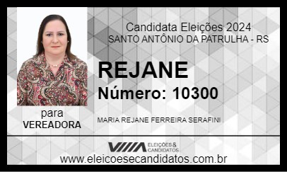 Candidato REJANE 2024 - SANTO ANTÔNIO DA PATRULHA - Eleições