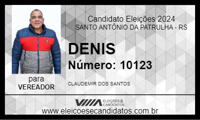 Candidato DENIS 2024 - SANTO ANTÔNIO DA PATRULHA - Eleições