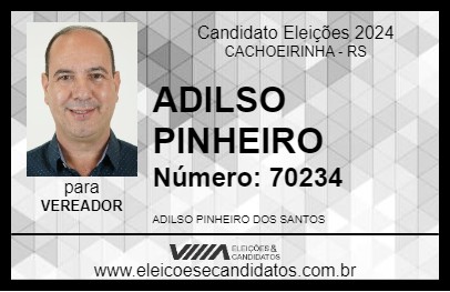 Candidato ADILSO PINHEIRO 2024 - CACHOEIRINHA - Eleições