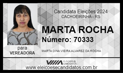 Candidato MARTA ROCHA 2024 - CACHOEIRINHA - Eleições