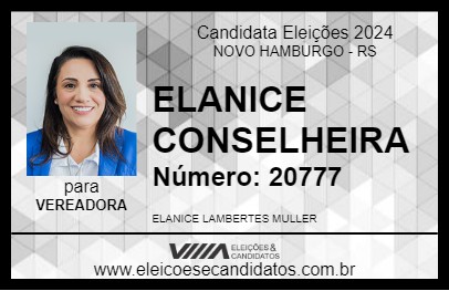 Candidato ELANICE CONSELHEIRA 2024 - NOVO HAMBURGO - Eleições