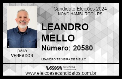 Candidato LEANDRO MELLO 2024 - NOVO HAMBURGO - Eleições