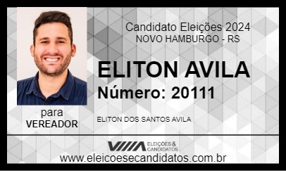 Candidato ELITON AVILA 2024 - NOVO HAMBURGO - Eleições