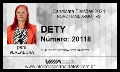 Candidato DETY 2024 - NOVO HAMBURGO - Eleições