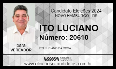 Candidato ITO LUCIANO 2024 - NOVO HAMBURGO - Eleições