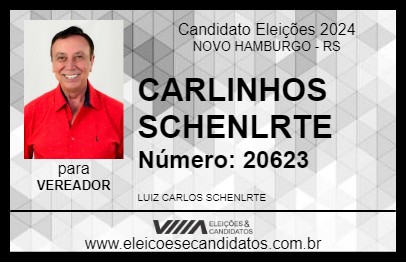 Candidato CARLINHOS SCHENLRTE 2024 - NOVO HAMBURGO - Eleições