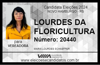 Candidato LOURDES DA FLORICULTURA 2024 - NOVO HAMBURGO - Eleições