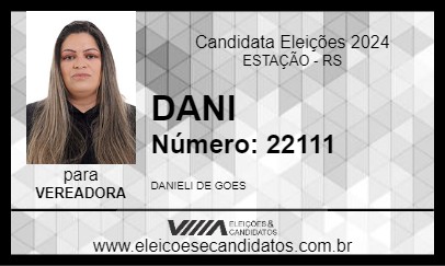 Candidato DANI 2024 - ESTAÇÃO - Eleições