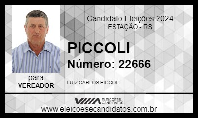 Candidato PICCOLI 2024 - ESTAÇÃO - Eleições