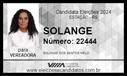 Candidato SOLANGE 2024 - ESTAÇÃO - Eleições