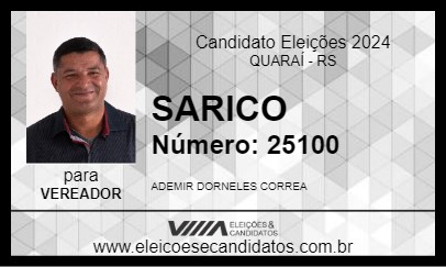 Candidato SARICO 2024 - QUARAÍ - Eleições