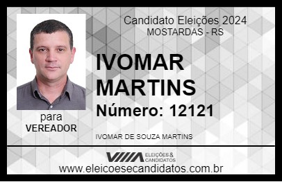 Candidato IVOMAR MARTINS 2024 - MOSTARDAS - Eleições