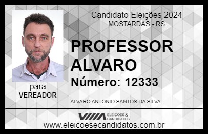 Candidato PROFESSOR ALVARO 2024 - MOSTARDAS - Eleições