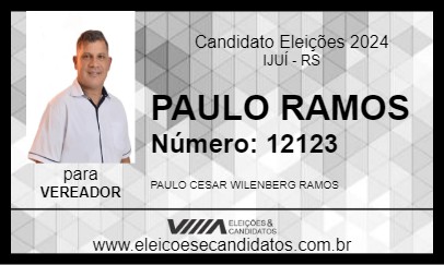 Candidato PAULO RAMOS 2024 - IJUÍ - Eleições