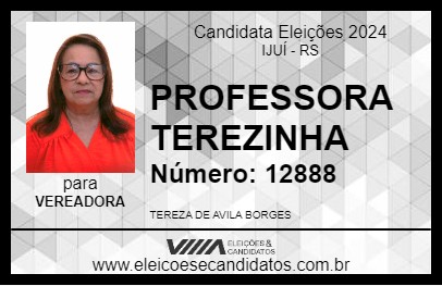 Candidato PROFESSORA TEREZINHA 2024 - IJUÍ - Eleições