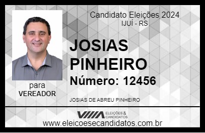 Candidato JOSIAS PINHEIRO 2024 - IJUÍ - Eleições