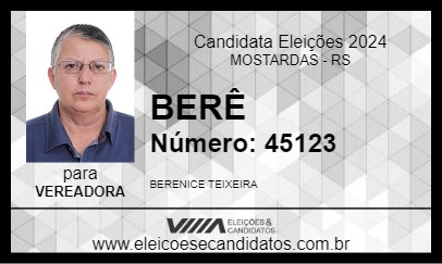 Candidato BERÊ 2024 - MOSTARDAS - Eleições