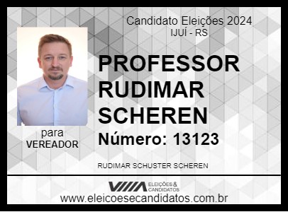 Candidato PROFESSOR RUDIMAR SCHEREN 2024 - IJUÍ - Eleições