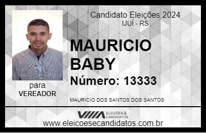 Candidato MAURICIO BABY 2024 - IJUÍ - Eleições