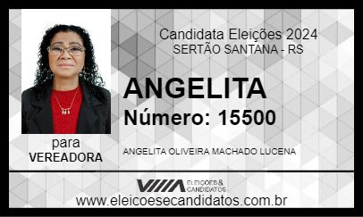 Candidato ANGELITA 2024 - SERTÃO SANTANA - Eleições