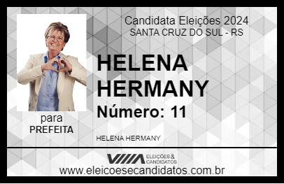 Candidato HELENA HERMANY 2024 - SANTA CRUZ DO SUL - Eleições