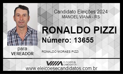 Candidato RONALDO PIZZI 2024 - MANOEL VIANA - Eleições