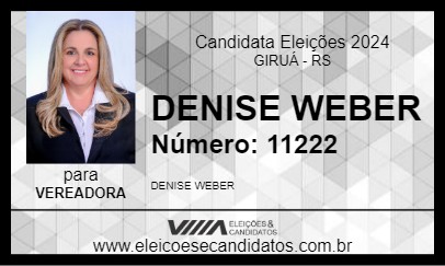 Candidato DENISE WEBER 2024 - GIRUÁ - Eleições