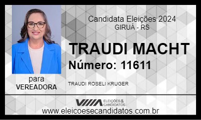 Candidato TRAUDI MACHT 2024 - GIRUÁ - Eleições