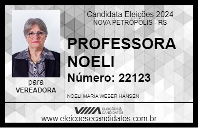 Candidato PROFESSORA NOELI 2024 - NOVA PETRÓPOLIS - Eleições