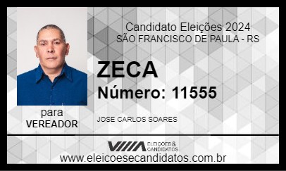 Candidato ZECA 2024 - SÃO FRANCISCO DE PAULA - Eleições