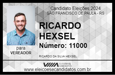 Candidato RICARDO HEXSEL 2024 - SÃO FRANCISCO DE PAULA - Eleições