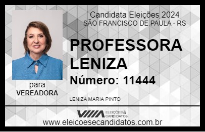 Candidato PROFESSORA LENIZA 2024 - SÃO FRANCISCO DE PAULA - Eleições