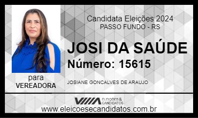 Candidato JOSI DA SAÚDE 2024 - PASSO FUNDO - Eleições